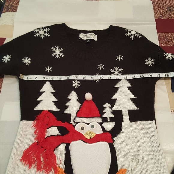 Ugly Christmas Sweater Tiara International Penguin Small - Picture 11 of 11